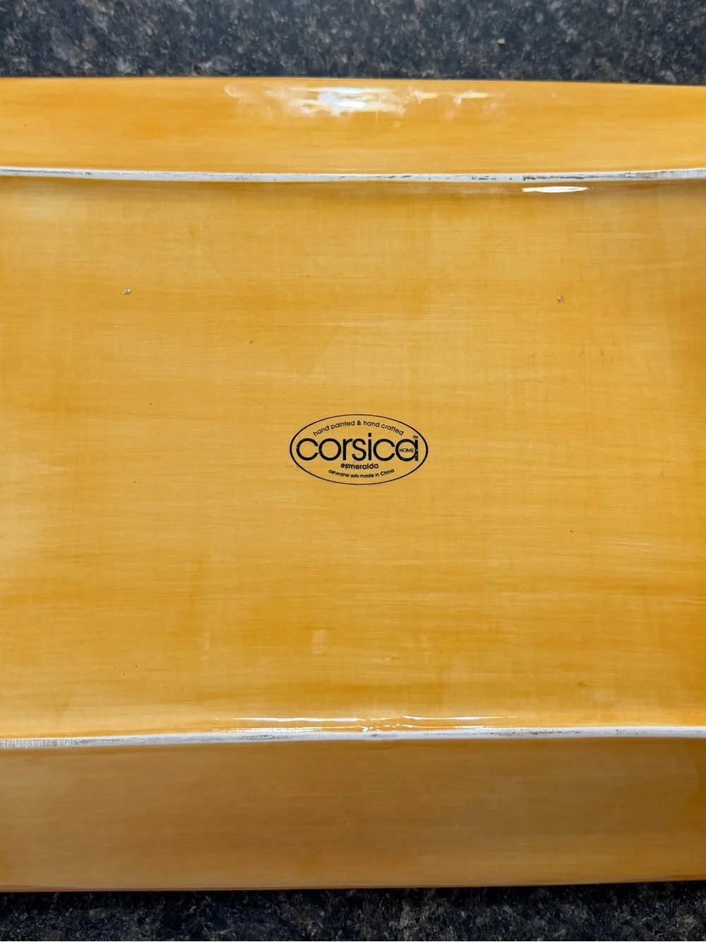 Corsica Home Esmeralda rectangular serving tray